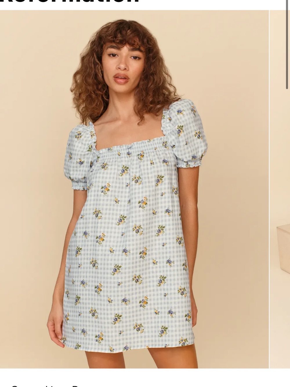 Reformation Carsen 100% Linen Dress